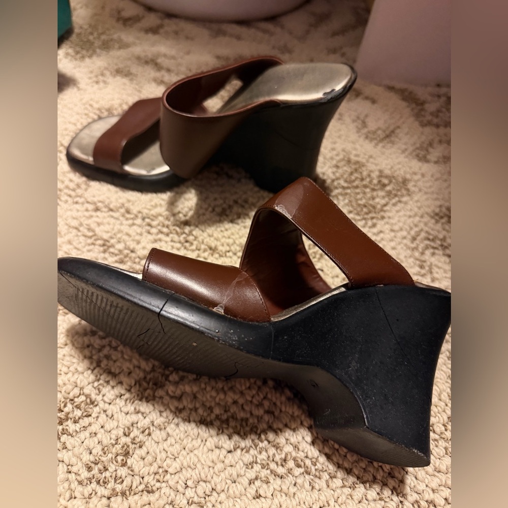 Brown Wedge Sandals